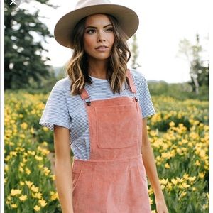 Clad and Cloth Corduroy overall dress